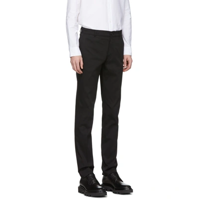 Shop Givenchy Black Tape Chino Trousers In 001 Black