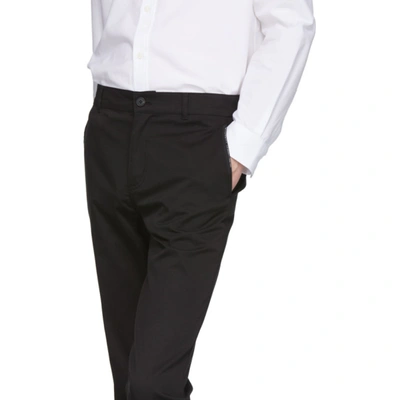 Shop Givenchy Black Tape Chino Trousers In 001 Black