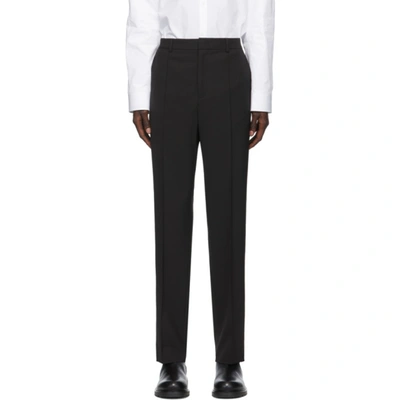 Shop Valentino Black Wool & Mohair Skinny Trousers In 0no Nero