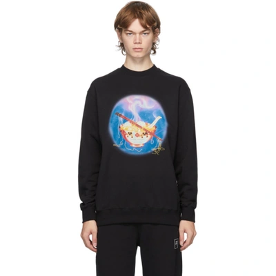 Shop Opening Ceremony Black Noodle Sweatshirt In Deep Smoke