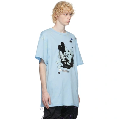 Shop 99% Is Blue Love In The Dark T-shirt In Sky Blue