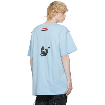 Shop 99% Is Blue Love In The Dark T-shirt In Sky Blue