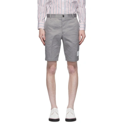 Shop Thom Browne Grey Unconstructed Chino Shorts In 035 Med Gre