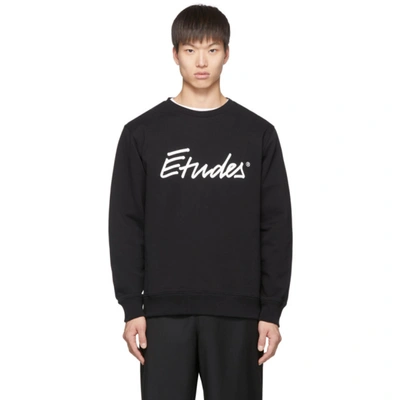 Shop Etudes Studio Ssense Exclusive Black Signature Logo Sweatshirt