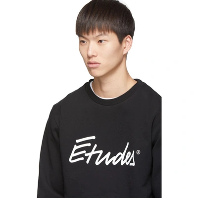 Shop Etudes Studio Ssense Exclusive Black Signature Logo Sweatshirt