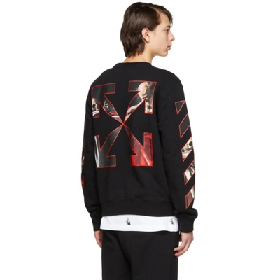 Shop Off-white Black Slim Caravaggio Sweatshirt In Black Red