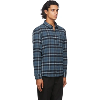 Shop A.p.c. Blue Check Trek Shirt In Iaa Bleu