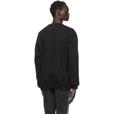 Shop Vetements Black 'think Differently' Sweatshirt In Black 14619839