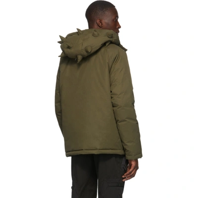 Shop Moncler Genius 1 Moncler Jw Anderson Green Holyrood Down Jacket In 81bdarkgree