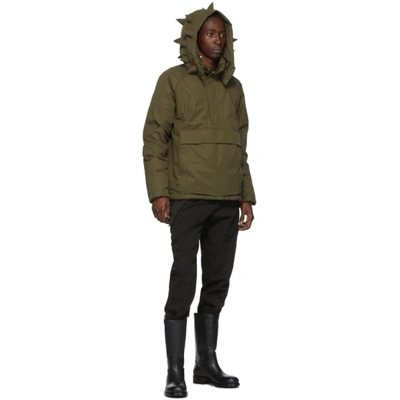 Shop Moncler Genius 1 Moncler Jw Anderson Green Holyrood Down Jacket In 81bdarkgree