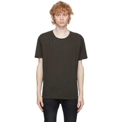 Shop R13 Brown Surplus Destroyed T-shirt In Black