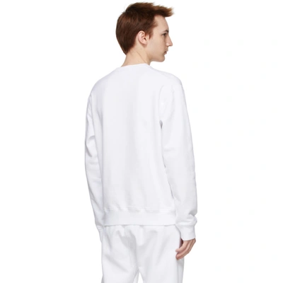 Shop Dsquared2 White 'icon' Crewneck Sweatshirt In 100 White