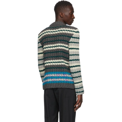 Shop Off-white Grey Wool Hand Crewneck Sweater In Med Grey