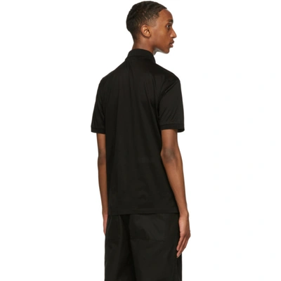 Shop Alexander Mcqueen Black Logo Appliqué Polo In 1000 Black