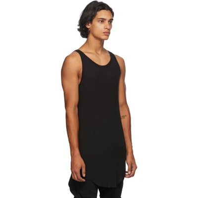 Shop Boris Bidjan Saberi Black Cotton Tank Top