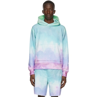 Shop Amiri Multicolor Watercolor Hoodie