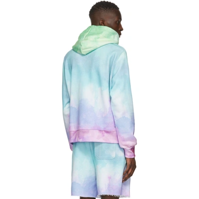 Shop Amiri Multicolor Watercolor Hoodie