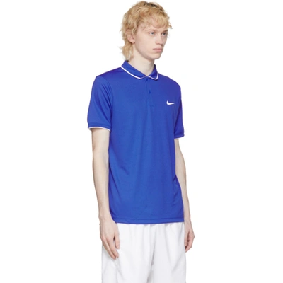 Shop Nike Blue Dri-fit Polo In 480 Game Ro