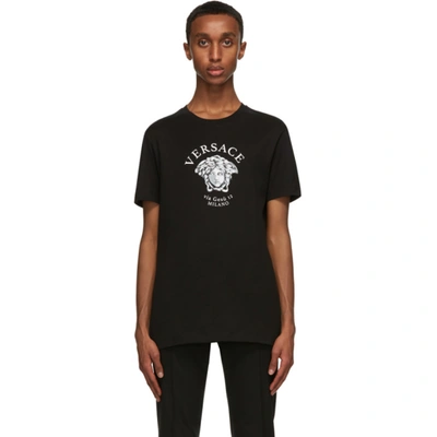 Shop Versace Black Medusa T-shirt In A1008 Black