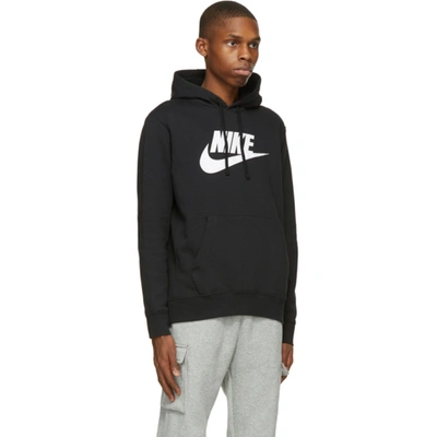 Shop Nike Black Graphic Sportswear Club Hoodie In 010 Black/b