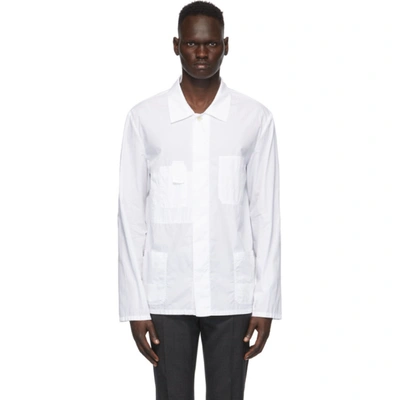 Shop Maison Margiela White Garment-dyed Shirt In 100 White