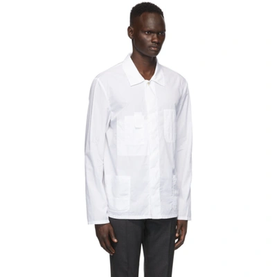 Shop Maison Margiela White Garment-dyed Shirt In 100 White