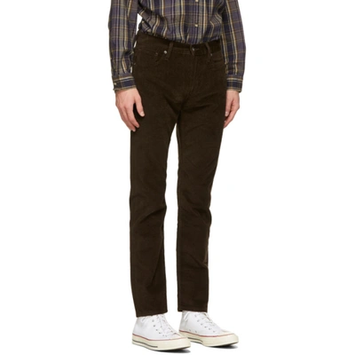 Shop Levi's Brown Corduroy 502 Trousers In Demitasse