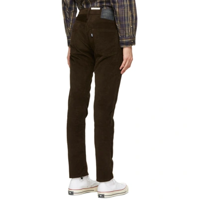 Shop Levi's Brown Corduroy 502 Trousers In Demitasse