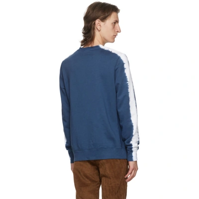 Shop Ps By Paul Smith Blue Tie-dye Sweatshirt In 45 Blue