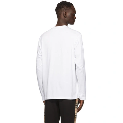 Shop Burberry White Atherton T-shirt In White A1464