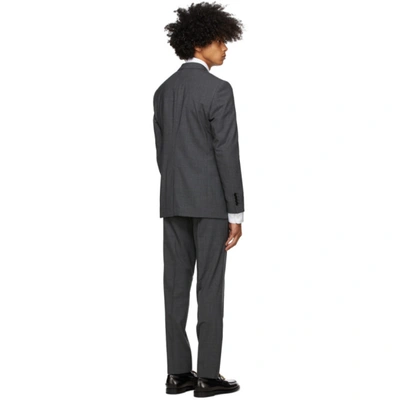 Shop Burberry Grey Wool Slim Suit In Grey A8230