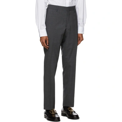 Shop Burberry Grey Wool Slim Suit In Grey A8230