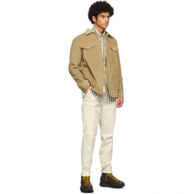 Shop Aimé Leon Dore Aime Leon Dore Off-white Slim Cargo Pants In Parmesan