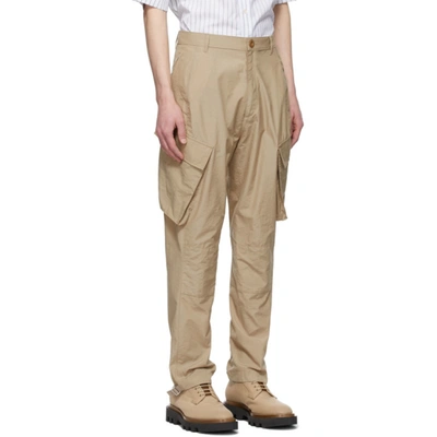 Shop Givenchy Beige Tapered Cargo Pants In 250-beige