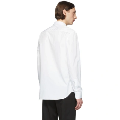 Shop Maison Margiela White Poplin Slim-fit Shirt In 100 White
