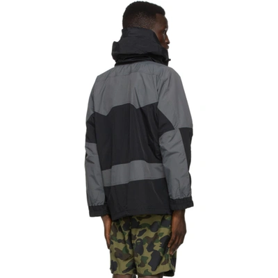 Shop Bape Black Colorblocked Classic Snowboard Jacket In Blk