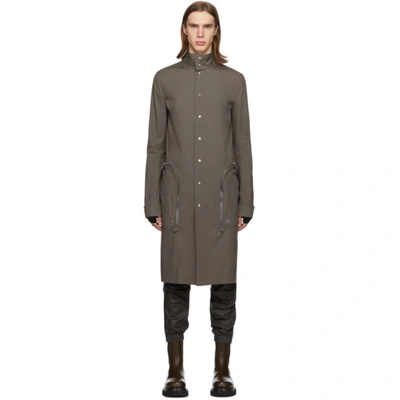 Shop Rick Owens Grey Creatch Pealab Coat In 34 Dust