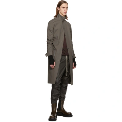 Shop Rick Owens Grey Creatch Pealab Coat In 34 Dust