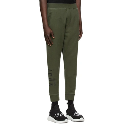 Shop Dsquared2 Green Icon Ski-fit Lounge Pants In 814 Brown