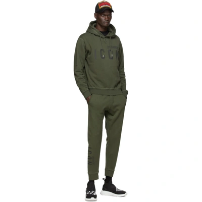 Shop Dsquared2 Green Icon Ski-fit Lounge Pants In 814 Brown