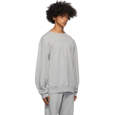 Shop Dries Van Noten Grey Relaxed Sweatshirt In Grey Melang