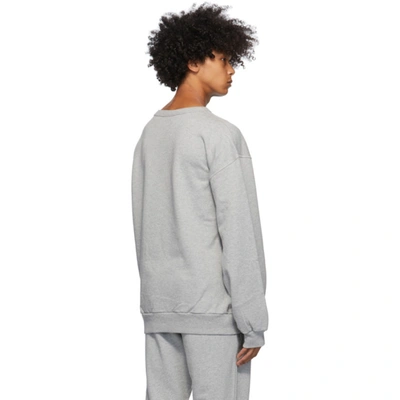 Shop Dries Van Noten Grey Relaxed Sweatshirt In Grey Melang