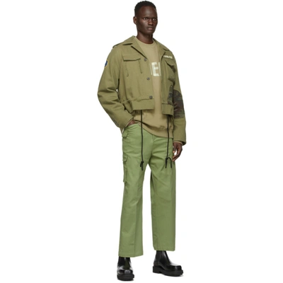 Shop Ader Error Green Mily Jacket In Khaki