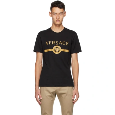 Shop Versace Black Vintage Medusa T-shirt In A1008 Black