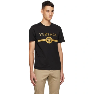 Shop Versace Black Vintage Medusa T-shirt In A1008 Black