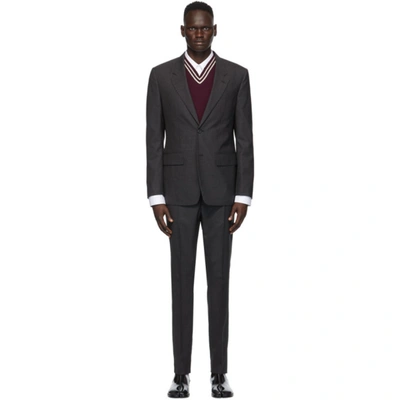 Shop Maison Margiela Grey Wool Suit In 860 Drkgrey