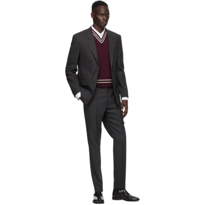 Shop Maison Margiela Grey Wool Suit In 860 Drkgrey