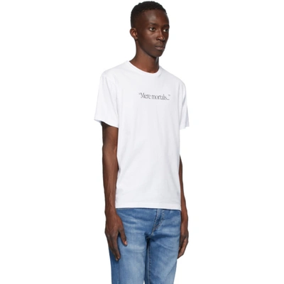 Shop Benjamin Edgar Ssense Exclusive White 'mere Mortals' T-shirt