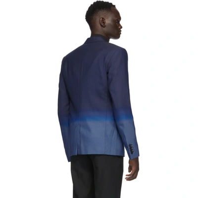 Shop Givenchy Blue Single-breasted Gradient Blazer In 407-navy/bl
