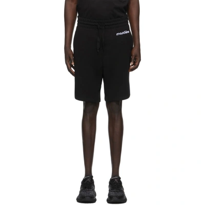 Shop Moschino Black Broken Logo Shorts In A1555 Black